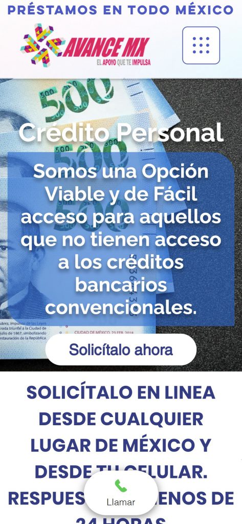 solicitar prestamos avance