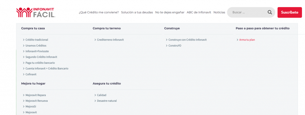 Opciones de créditos en Infonavit