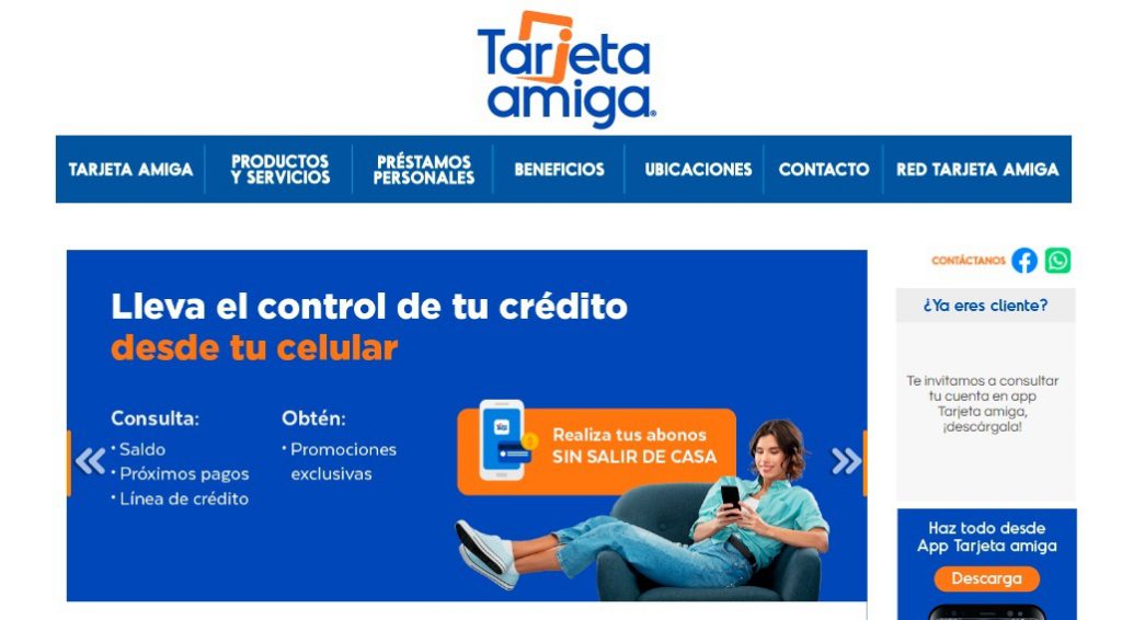 tarjeta amiga app